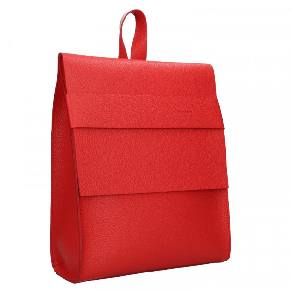 Dámský kožený batoh Facebag Apolens - červená