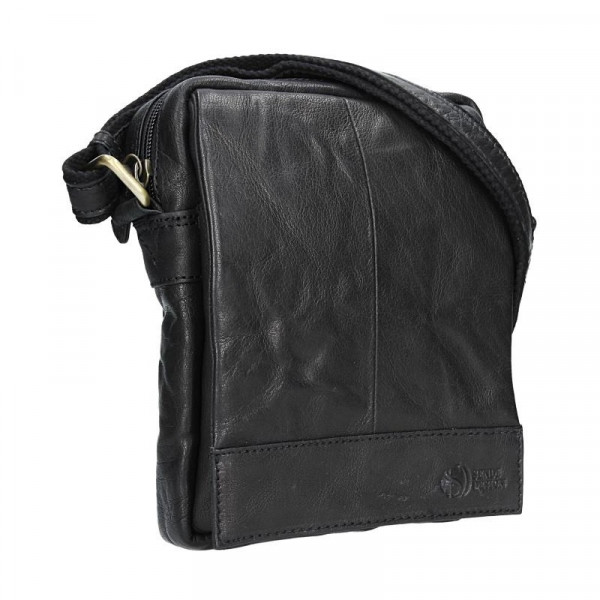 Pánská kožená taška přes rameno SendiDesign Eduardo - černá