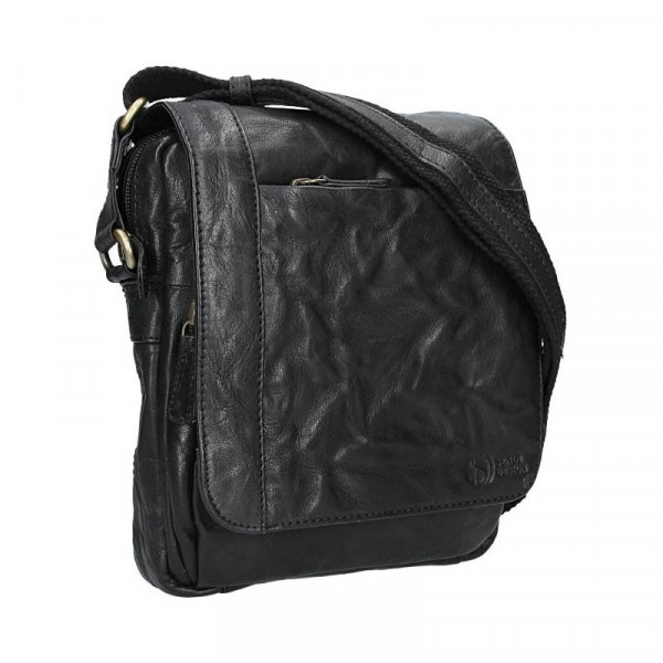 Pánská kožená taška přes rameno SendiDesign Timmy - černá