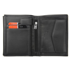 Pánská kožená peněženka Pierre Cardin - černo-modrá