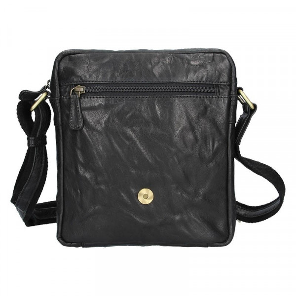 Pánská kožená taška přes rameno SendiDesign Apolon - černá