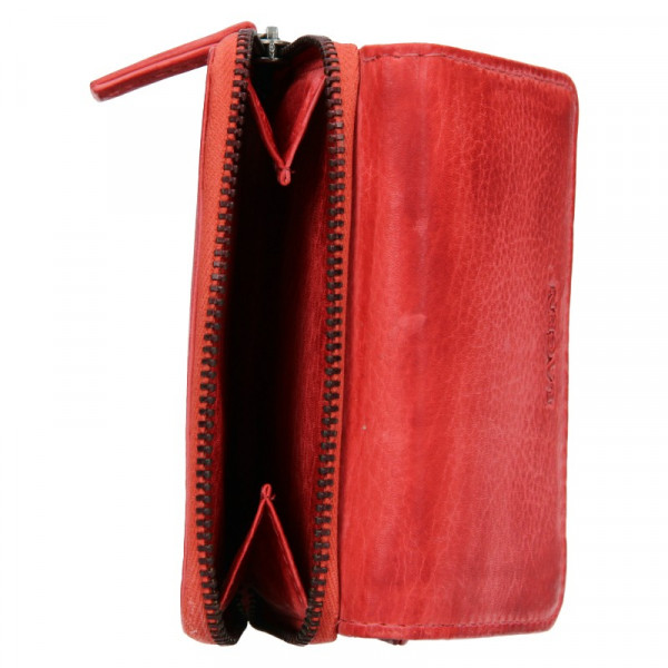Dámská kožená peněženka Lagen Viola - červená