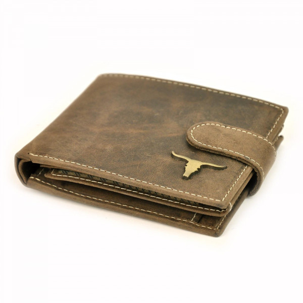 Pánská kožená peněženka Wild Buffalo Pedros - hnědá