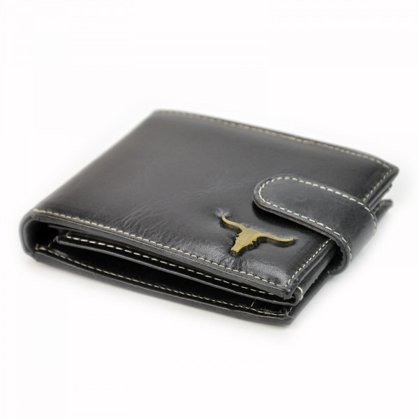 Pánská kožená peněženka Wild Buffalo Emils - černá