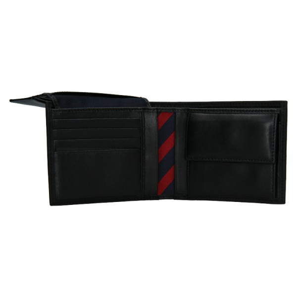 Pánská kožená peněženka Tommy Hilfiger Flap - černá