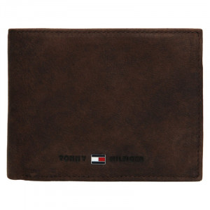 Pánská kožená peněženka Tommy Hilfiger Flap - hnědá