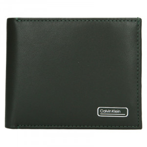 Pánská kožená peněženka Calvin Klein Bifol - zelená