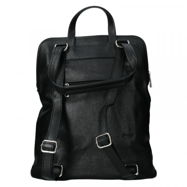 Kožený dámský batoh Unidax Marion - černá