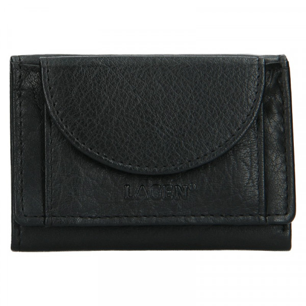 Dámská kožená slim peněženka Lagen Mellba - černá