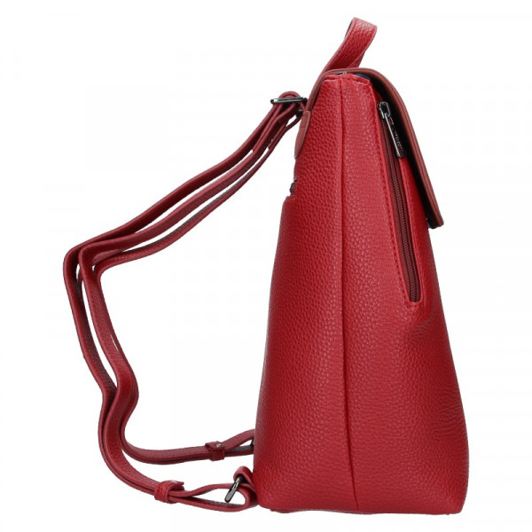 Elegantní dámský batoh Hexagona Lili - tmavě červená