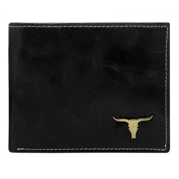 Pánská kožená peněženka Wild Buffalo Bohuš - černá