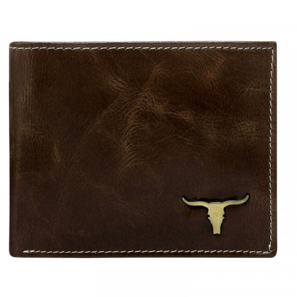 Pánská kožená peněženka Wild Buffalo Bohuš - hnědá