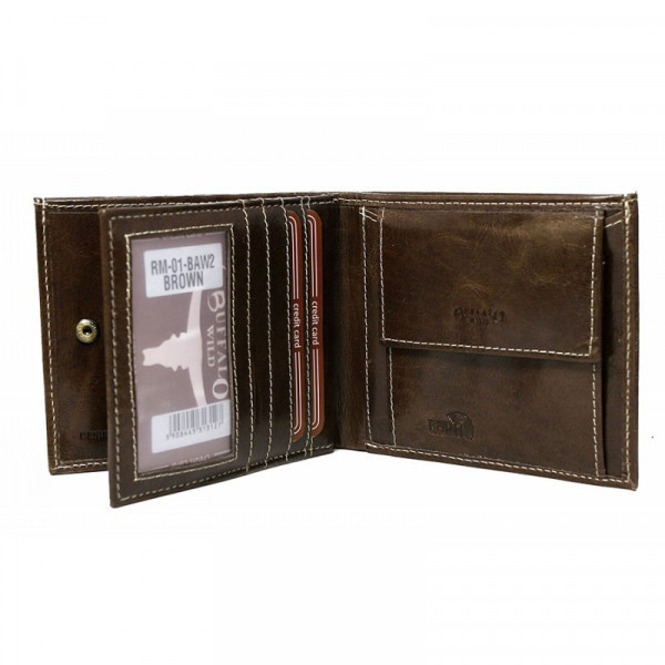 Pánská kožená peněženka Wild Buffalo Bohuš - hnědá