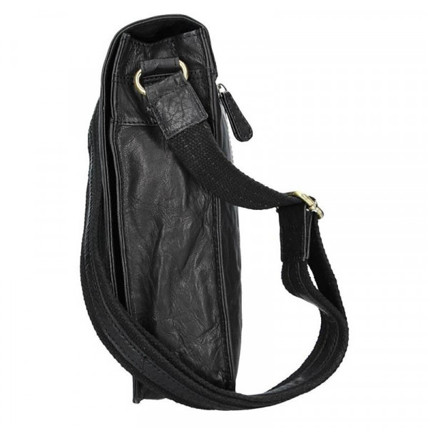 Pánská kožená taška přes rameno SendiDesign Ronald - černá