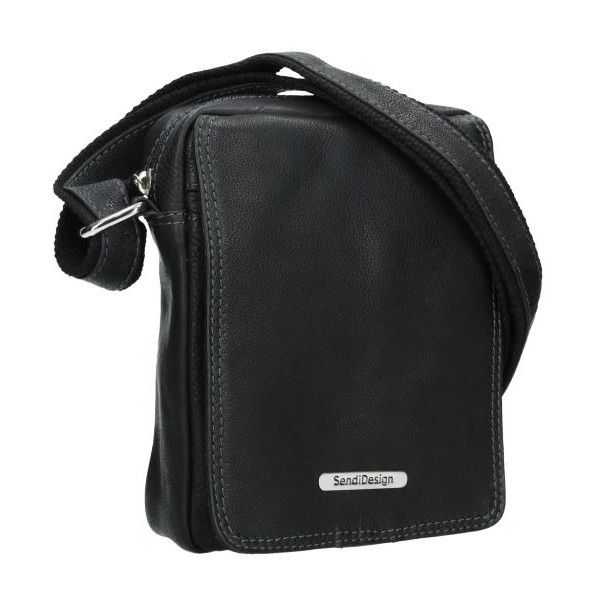 Pánská kožená taška přes rameno SendiDesign Nilson - černá