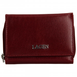 Dámská kožená peněženka Lagen Berta - vínová