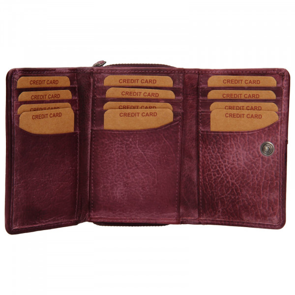 Dámská kožená peněženka Lagen Norras - fialová
