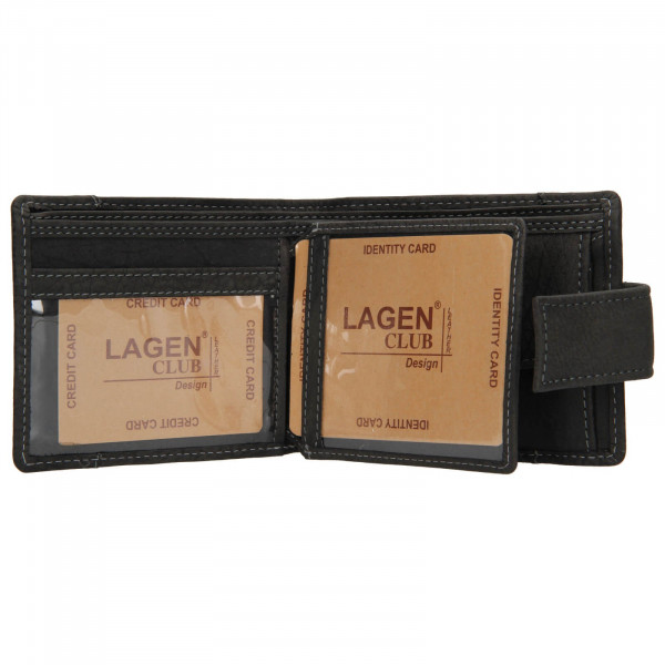Pánská kožená peněženka Lagen Jack - černá
