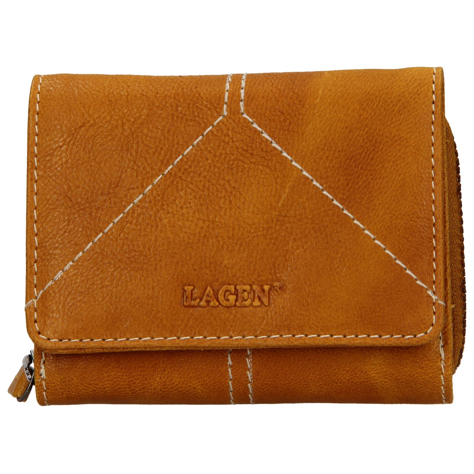 Dámská kožená peněženka Lagen Amy - žlutá