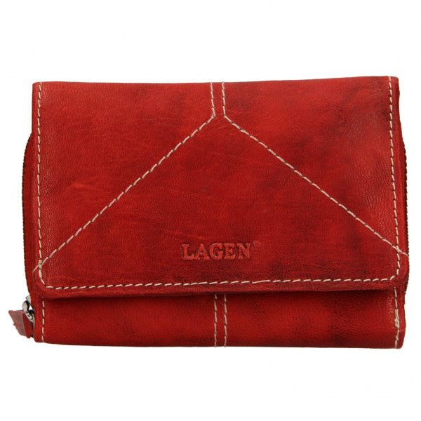 Dámská kožená peněženka Lagen Katie - červená