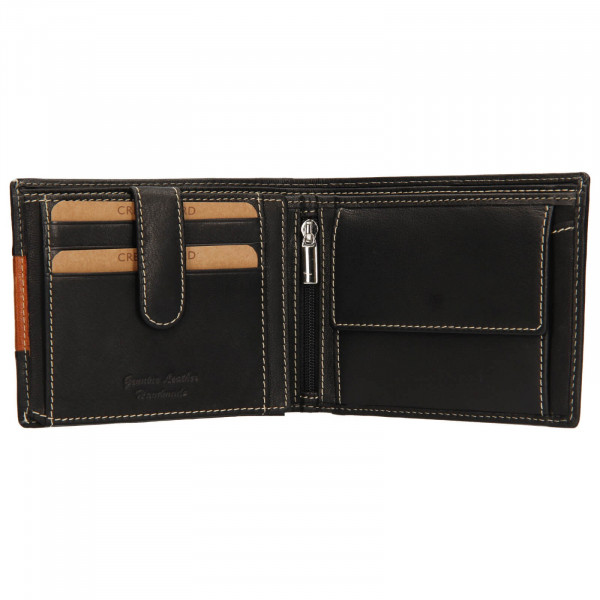 Pánská kožená peněženka Lagen Koudy - černo-hnědá