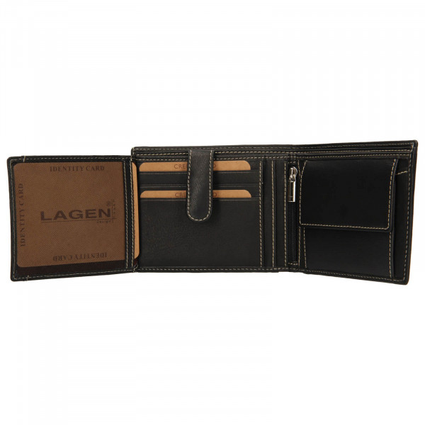 Pánská kožená peněženka Lagen Koudy - brown/tan