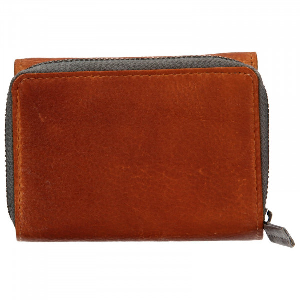 Dámská kožená peněženka Lagen Amy - hnědo-šedá