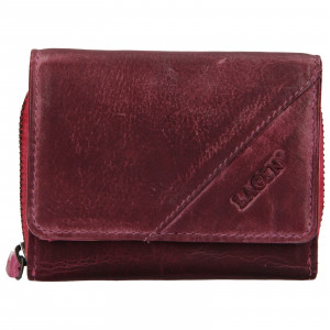 Dámská kožená peněženka Lagen Amy - fialovo-růžová