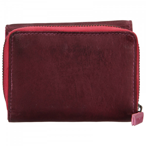 Dámská kožená peněženka Lagen Amy - fialovo-růžová