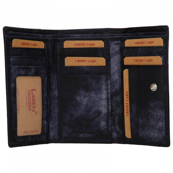 Dámská kožená peněženka Lagen Peria - modrá