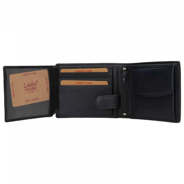 Pánská kožená peněženka Lagen Milan - modrá