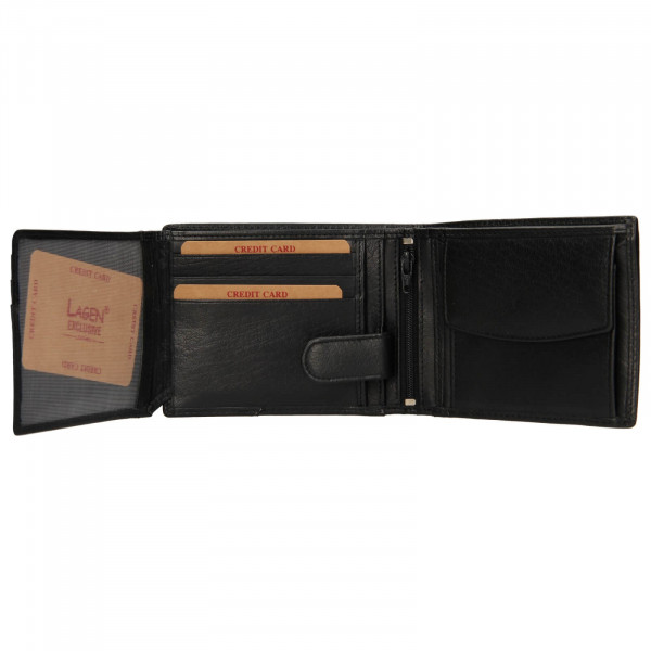 Pánská kožená peněženka Lagen Milan - černá