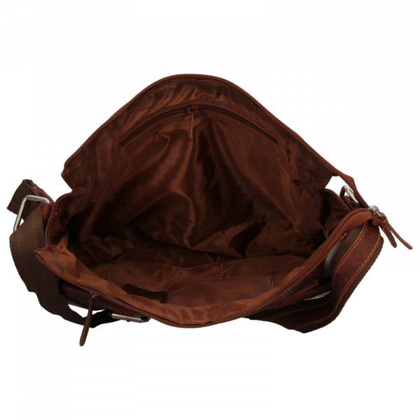 Pánská kožená taška přes rameno Greenwood Libor - hnědá