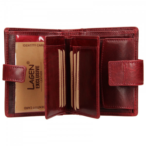 Dámská kožená peněženka Lagen Lilly - červená
