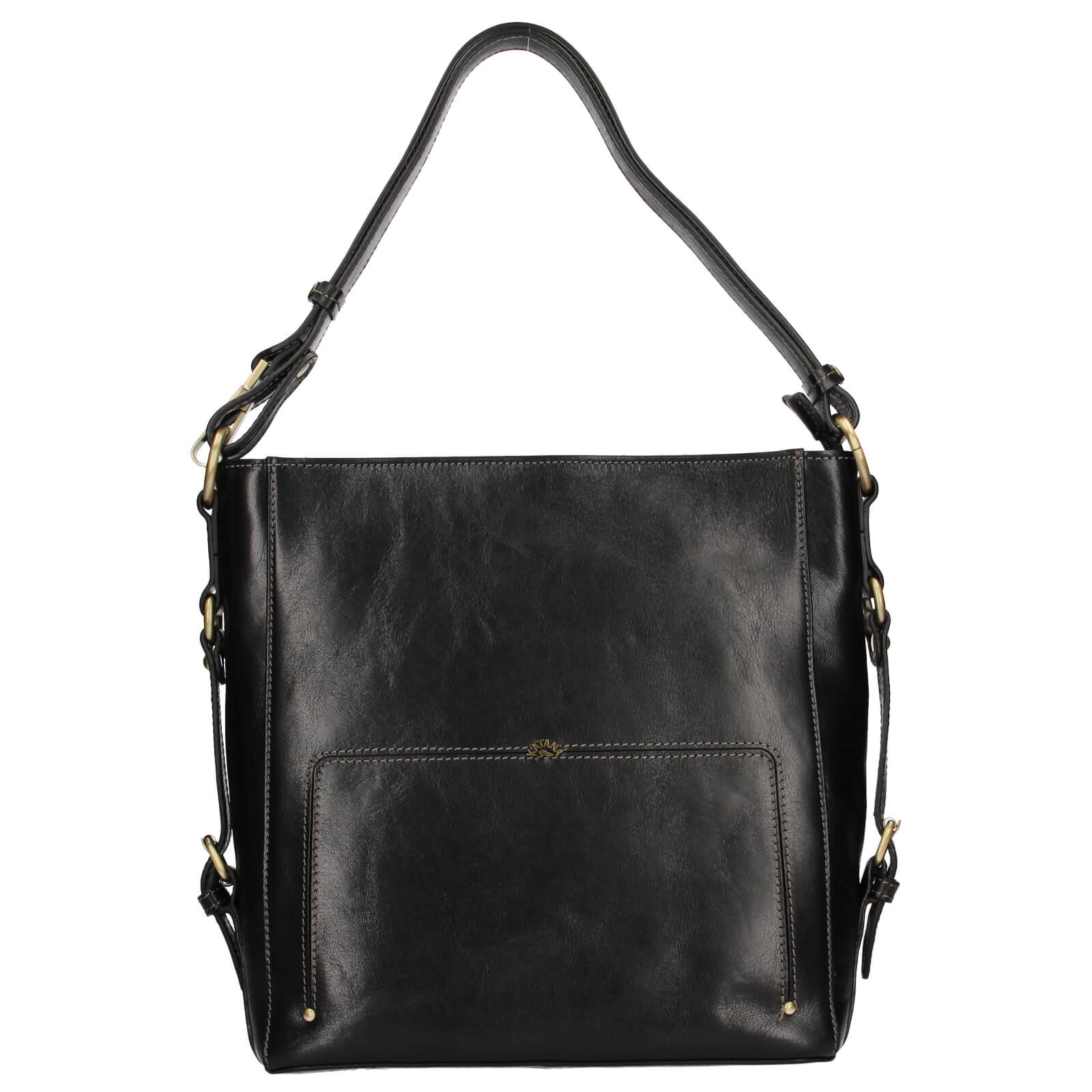 Elegantní dámská kožená kabelka Katana Darina - černá