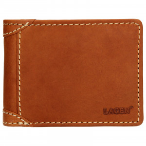 Pánská kožená peněženka Lagen Peter - koňak