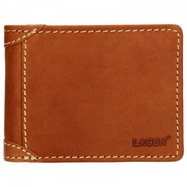 Pánská kožená peněženka Lagen Peter - koňak