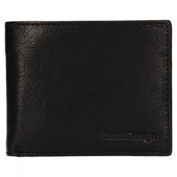 Pánská kožená peněženka SendiDesign Igor - černá