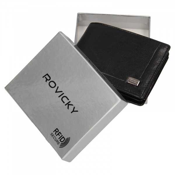 Pánská kožená peněženka Rovicky Kamil - černá