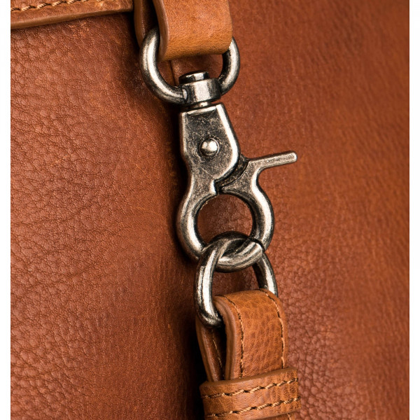 Trendy kožený batoh Burkely Alm - koňak