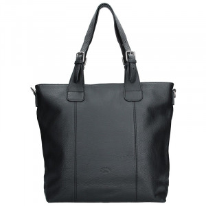 Elegantní dámská kožená kabelka Katana Mia - černá