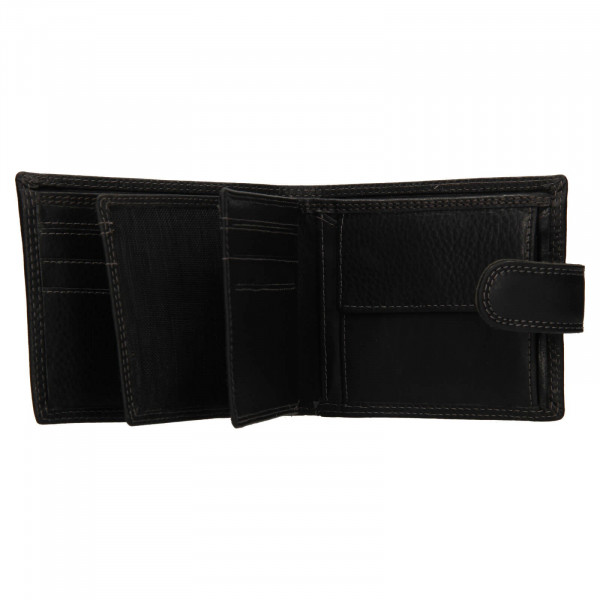 Pánská kožená peněženka SendiDesign Fion - černo-hnědá