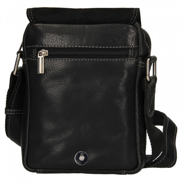 Pánská kožená taška přes rameno SendiDesign Nikk - černá