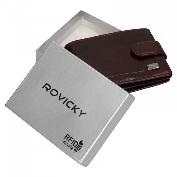 Pánská kožená peněženka Rovicky Fabio - hnědá