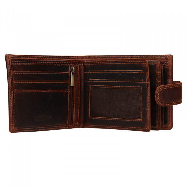 Pánská kožená peněženka SendiDesign Fion - hnědo-černá