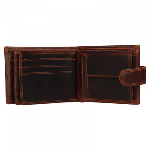 Pánská kožená peněženka SendiDesign Fion - hnědo-černá