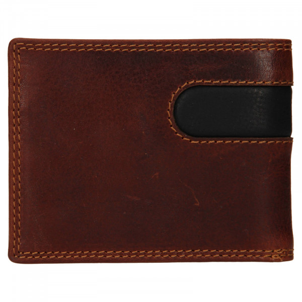 Pánská kožená peněženka SendiDesign Pent - hnědo-černá