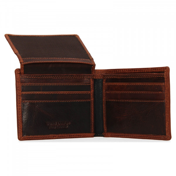 Pánská kožená peněženka SendiDesign Pent - hnědo-černá