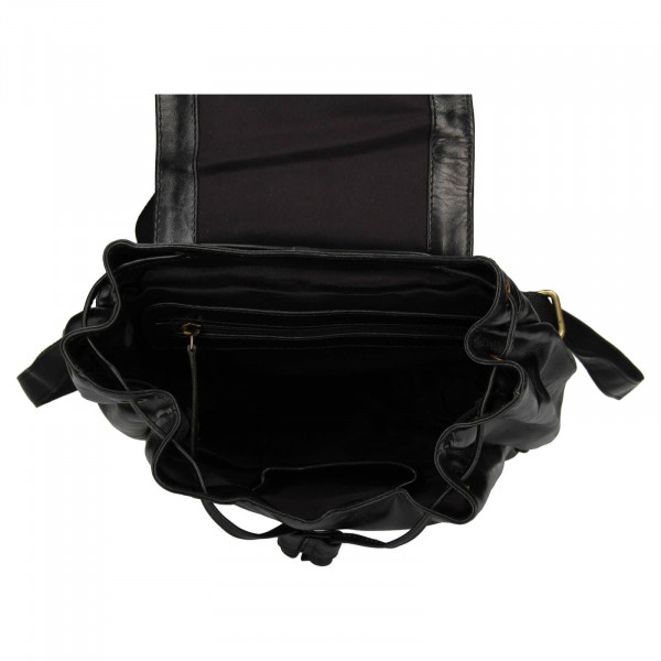 Dámský kožený batoh Rovicky Stella - černá