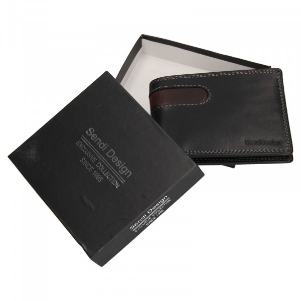 Pánská kožená peněženka SendiDesign Didier - černá